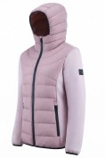 Оптом Куртка женская гибридная стёганая с капюшоном с графеновой подкладкой розового цвета 9630_1R, фото 2