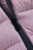 Оптом Куртка женская гибридная стёганая с капюшоном с графеновой подкладкой розового цвета 9630_1R, фото 8