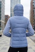 Оптом Куртка женская гибридная стёганая с капюшоном с графеновой подкладкой синего цвета 9630_1S, фото 2