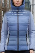 Оптом Куртка женская гибридная стёганая с капюшоном с графеновой подкладкой синего цвета 9630_1S, фото 4