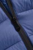 Оптом Куртка женская гибридная стёганая с капюшоном с графеновой подкладкой синего цвета 9630_1S, фото 8