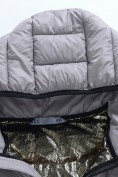 Оптом Куртка женская гибридная стёганая с капюшоном с графеновой подкладкой серого цвета 9630_1Sr, фото 10