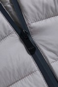 Оптом Куртка женская гибридная стёганая с капюшоном с графеновой подкладкой серого цвета 9630_1Sr, фото 8