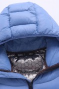 Оптом Гибридная куртка для девочки с графеновой подкладкой синего цвета 9630_2S, фото 5