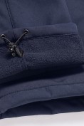 Оптом Мужские утепленные брюки из софтшелла с флисом и регулируемым ремнем темно-синего цвета 9633_1TS, фото 14