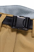 Оптом Женские брюки из софтшелла с флисом и регулировкой талии горчичного цвета 9634_1G, фото 8