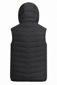 Оптом Мужской лёгкий стёганый жилет Valianly с капюшоном черного цвета 9635_1Ch, фото 7