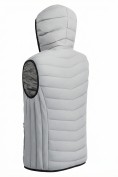 Оптом Мужской лёгкий стёганый жилет Valianly с капюшоном серого цвета 9635_1Sr, фото 8