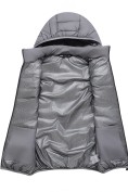Оптом Мужской лёгкий стёганый жилет Valianly с капюшоном темно-серого цвета 9635_1TC, фото 10