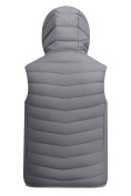Оптом Мужской лёгкий стёганый жилет Valianly с капюшоном темно-серого цвета 9635_1TC, фото 7