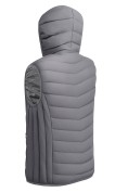 Оптом Мужской лёгкий стёганый жилет Valianly с капюшоном темно-серого цвета 9635_1TC, фото 8