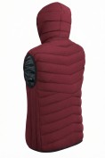 Оптом Женский лёгкий стёганый жилет Valianly с капюшоном бордового цвета 9636_2Bo, фото 8