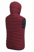 Оптом Женский лёгкий стёганый жилет Valianly с капюшоном бордового цвета 9636_2Bo, фото 9