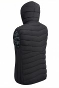 Оптом Женский лёгкий стёганый жилет Valianly с капюшоном черного цвета 9636_2Ch, фото 8