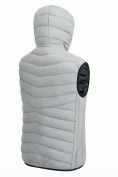 Оптом Женский лёгкий стёганый жилет Valianly с капюшоном серого цвета 9636_2Sr, фото 9
