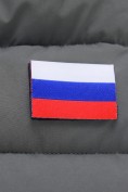 Оптом Мужская зимняя стёганая куртка с графеновой подкладкой цвета хаки 9651Kh, фото 10