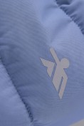 Оптом Куртка для девочки стёганая зимняя с капюшоном синего цвета 9656_2S, фото 7