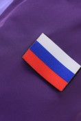Оптом Женская зимняя парка с графеновой подкладкой фиолетового цвета 9658F, фото 14