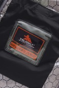 Оптом Мужская удлинённая зимняя куртка с V-образной стёжкой черного цвета 9659Ch, фото 16