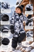 Оптом Комбинезон горнолыжный зимний для мальчика белого цвета 9661Bl, фото 2