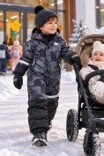 Оптом Комбинезон горнолыжный зимний для мальчика темно-серого цвета 9661TC, фото 4