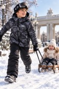 Оптом Горнолыжный костюм зимний для мальчика темно-серого цвета 9681TC, фото 5