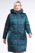 Оптом Куртка зимняя женская классическая темно-зеленого цвета 98-920_13TZ, фото 3