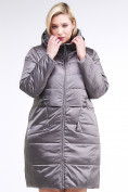 Оптом Куртка зимняя женская классическая коричневого цвета 98-920_48K в Перми, фото 3