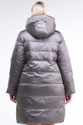 Оптом Куртка зимняя женская классическая коричневого цвета 98-920_48K, фото 4