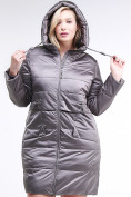 Оптом Куртка зимняя женская классическая коричневого цвета 98-920_48K в Самаре, фото 5
