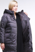 Оптом Куртка зимняя женская классическая темно-серого цвета 98-920_58TC в Перми, фото 6