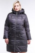Оптом Куртка зимняя женская классическая темно-серого цвета 98-920_58TC, фото 2