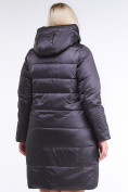 Оптом Куртка зимняя женская классическая темно-серого цвета 98-920_58TC в Казани, фото 4