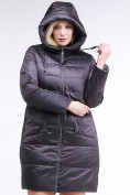 Оптом Куртка зимняя женская классическая темно-серого цвета 98-920_58TC в Казани, фото 5