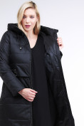 Оптом Куртка зимняя женская классическая черного цвета 98-920_701Ch в Омске, фото 6