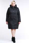Оптом Куртка зимняя женская классическая черного цвета 98-920_701Ch в Казани