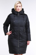 Оптом Куртка зимняя женская классическая черного цвета 98-920_701Ch в Перми, фото 2
