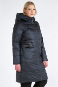 Оптом Куртка зимняя женская классическая болотного цвета 98-920_122Bt, фото 4