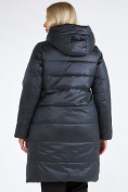 Оптом Куртка зимняя женская классическая болотного цвета 98-920_122Bt, фото 6