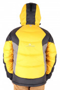 Оптом Куртка пуховик мужская желтого цвета 9855J, фото 3