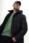 Оптом Куртка удлинённая мужская зимняя черного цвета 99777Ch в Казани, фото 17