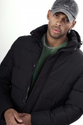 Оптом Куртка удлинённая мужская зимняя черного цвета 99777Ch в Екатеринбурге, фото 18