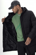 Оптом Куртка удлинённая мужская зимняя черного цвета 99777Ch в Екатеринбурге, фото 22