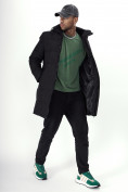 Оптом Куртка удлинённая мужская зимняя черного цвета 99777Ch в Казани, фото 24