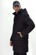 Оптом Куртка удлинённая мужская зимняя черного цвета 99777Ch в Казани, фото 26