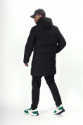 Оптом Куртка удлинённая мужская зимняя черного цвета 99777Ch в Казани, фото 4