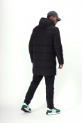 Оптом Куртка удлинённая мужская зимняя черного цвета 99777Ch в Казани, фото 5