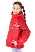 Оптом Куртка девочка три в одном красного цвета B01Kr, фото 3