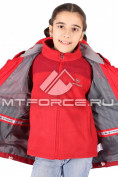 Оптом Куртка девочка три в одном красного цвета B01Kr, фото 2
