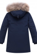 Оптом Куртка парка зимняя подростковая для мальчика темно-синего цвета 8936TS, фото 2